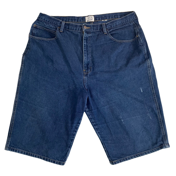Sasson Vintage Denim Shorts Size 38 Bermuda Cut Off Jorts Medium Wash Y2K Retro - Picture 1 of 8
